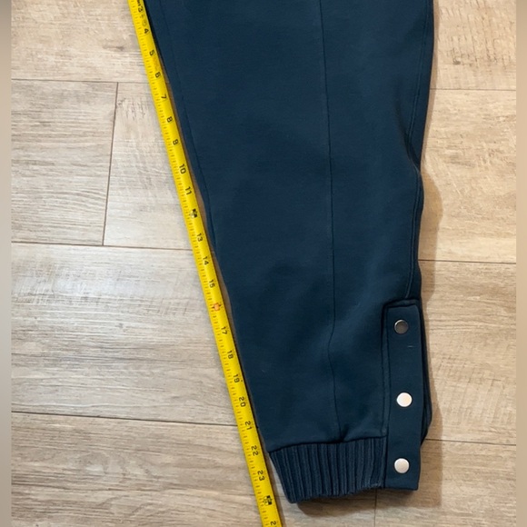 Saturday Sunday by Anthropologie Teal Terry Cropped Dylan Joggers Size Large - Picture 9 of 10